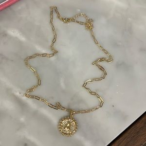 Gold “A” Initial Necklace